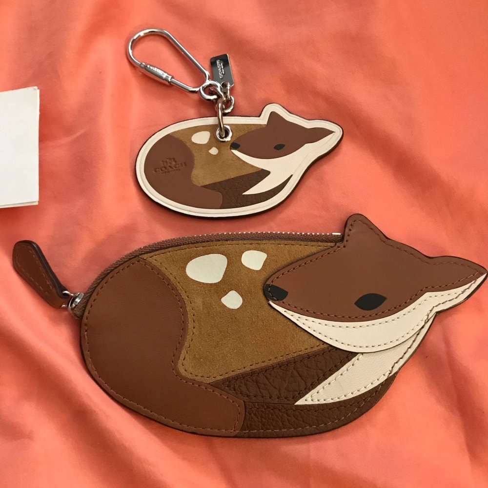Coach Deer Coin and Key Chain 🦌 NWT